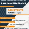 Apostila Assistente Administração Licitação Pref Laguna Carapã MS 2023