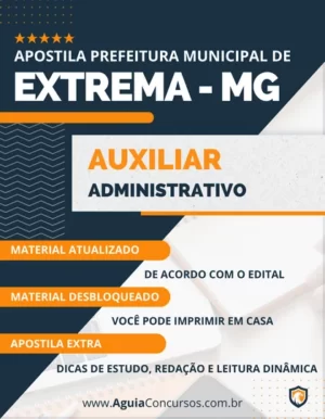 Apostila Auxiliar Administrativo Pref Extrema MG 2023