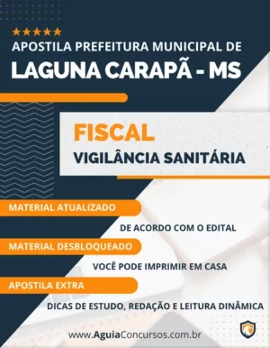 Apostila Fiscal Vigilância Sanitária Laguna Carapã MS 2023