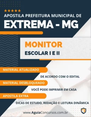 Apostila Monitor Escolar Pref Extrema MG 2023