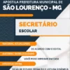 Apostila Secretário Escolar Pref São Lourenço MG 2023