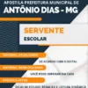 Apostila Servente Escolar Pref Antônio Dias MG 2023