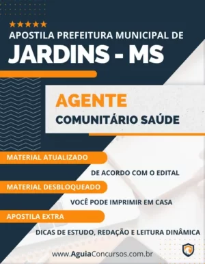 Apostila Agente Comunitário Saúde Pref Jardins MS 2024