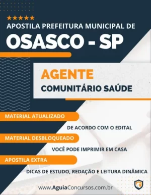 Apostila Agente Comunitário Saúde Pref Osasco SP 2023
