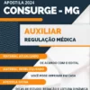 Apostila Auxiliar Regulação Médica CONSURGE MG 2024