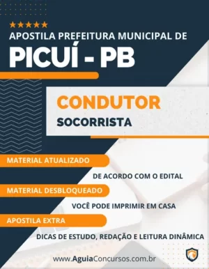 Apostila Condutor Socorrista Pref Picuí PB 2023