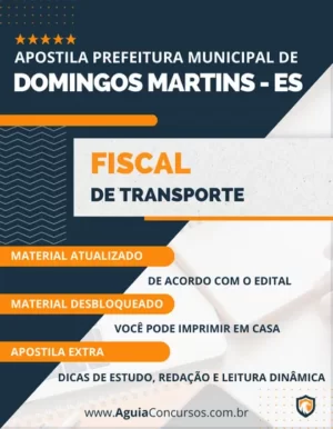 Apostila Fiscal Transporte Pref Domingos Martins ES 2023