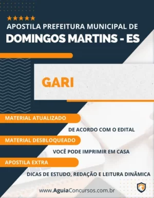 Apostila Gari Pref Domingos Martins ES 2023