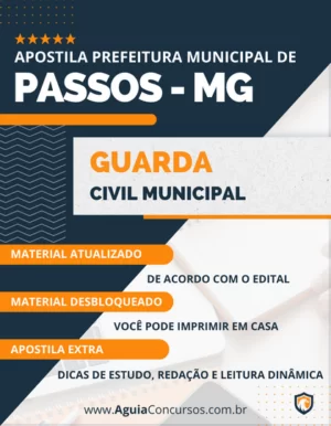 Apostila Guarda Municipal Concurso Pref Passos MG 2024