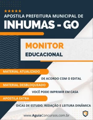 Apostila Monitor Educacional Pref Inhumas GO 2024