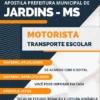 Apostila Motorista Transporte Escolar Pref Jardins MS 2024