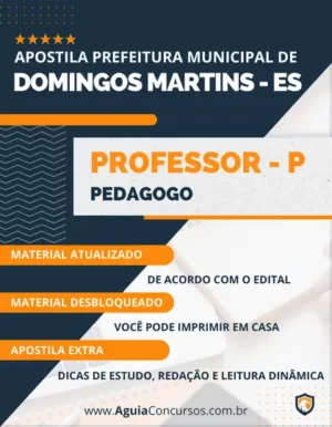 Apostila Professor Pedagogo Pref Domingos Martins ES 2023