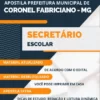 Apostila Secretário Escolar Pref Coronel Fabriciano MG 2024