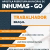 Apostila Trabalhador Braçal Concurso Pref Inhumas GO 2024