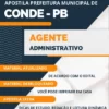 Apostila Agente Administrativo Prefeitura de Conde PB 2024