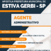 Apostila Concurso Pref Estiva Gerbi SP 2023 Agente Administrativo