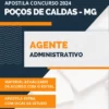 Apostila Agente Administrativo Pref Poços de Caldas MG 2024