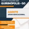 Apostila Agente Apoio Educacional Pref Quirinópolis GO 2024