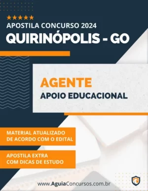 Apostila Agente Apoio Educacional Pref Quirinópolis GO 2024
