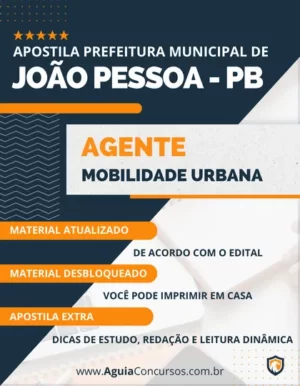 Apostila Agente Mobilidade Urbana Pref João Pessoa PB 2024