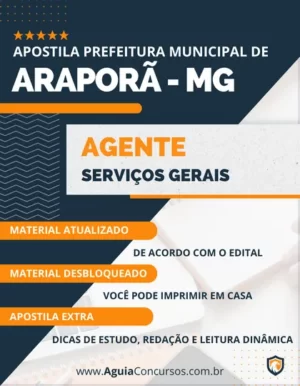 Apostila Agente Serviços Gerais Prefeitura de Araporã MG 2024