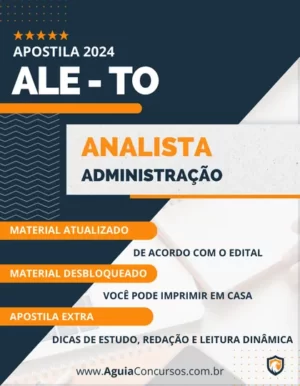 Apostila Analista Legislativo Administração ALE TO 2024