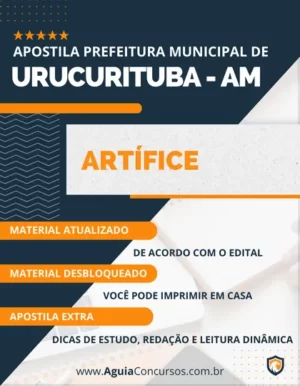 Apostila Artífice Concurso Prefeitura Urucurituba AM 2024