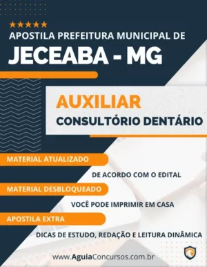 Apostila Auxiliar Consultório Dentário Pref Jeceaba MG 2024