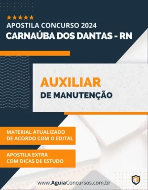 Apostila Auxiliar Manutenção Concurso Carnaúba dos Dantas RN 2024
