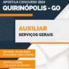 Apostila Auxiliar Serviços Gerais Prefeitura de Quirinópolis GO 2024
