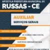 Apostila Auxiliar Serviços Gerais Prefeitura de Russas CE 2024