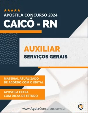 Apostila Auxiliar Serviços Gerais Concurso Caicó RN 2024