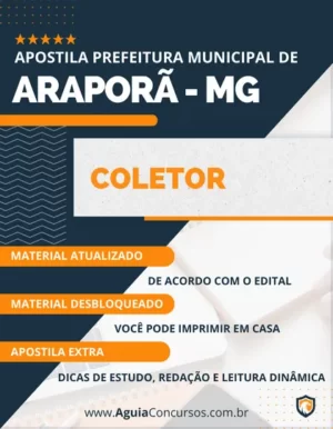 Apostila Coletor Concurso Prefeitura de Araporã MG 2024