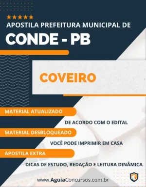Apostila Coveiro Concurso Prefeitura de Conde PB 2024