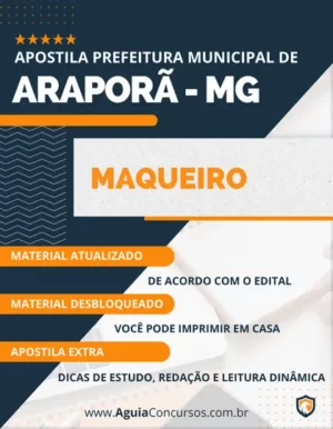 Apostila Maqueiro Concurso Prefeitura de Araporã MG 2024