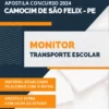 Apostila Monitor Transporte Escolar Camocim de São Félix PE 2024