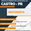 Apostila Motorista Concurso Prefeitura de Castro PR 2024
