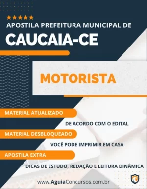 Apostila Motorista Concurso Prefeitura de Caucaia CE 2024