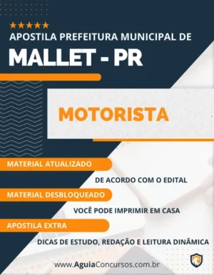 Apostila Motorista Concurso Prefeitura de Mallet PR 2024