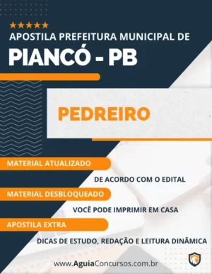 Apostila Pedreiro Concurso Prefeitura Piancó PB 2024