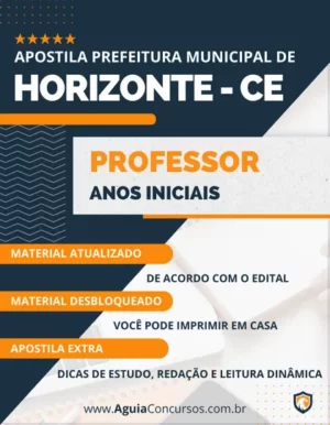Apostila Professor Anos Iniciais Prefeitura Horizonte CE 2024