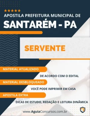 Apostila Servente Concurso Prefeitura de Santarém PA 2024
