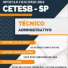 Apostila Técnico Administrativo Concurso CETESB SP 2024
