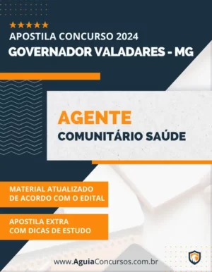 Apostila Agente Comunitário Saúde Governador Valadares MG 2024
