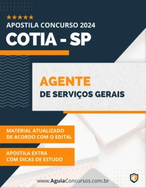 Apostila Agente Serviços Gerais Prefeitura de Cotia SP 2024
