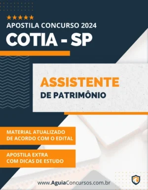 Apostila Assistente Patrimônio Prefeitura de Cotia SP 2024
