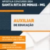 Apostila Auxiliar Educação Santa Rita de Minas MG 2024