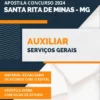 Apostila Auxiliar Serviços Gerais Santa Rita de Minas MG 2024