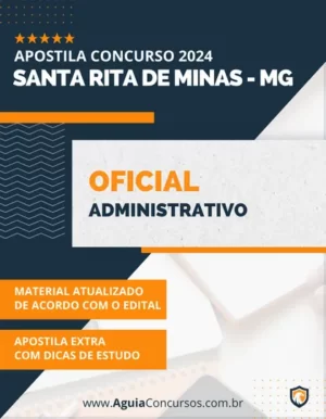 Apostila Oficial Administrativo Santa Rita de Minas MG 2024