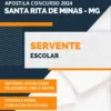 Apostila Servente Escolar Santa Rita de Minas MG 2024
